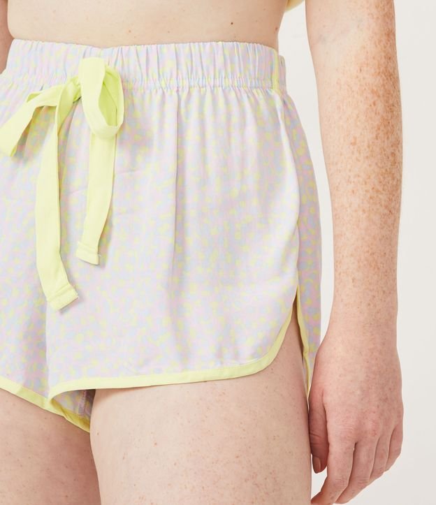 Short de Pijama Runner en Viscosa con Estampado de Lunares Violeta 5