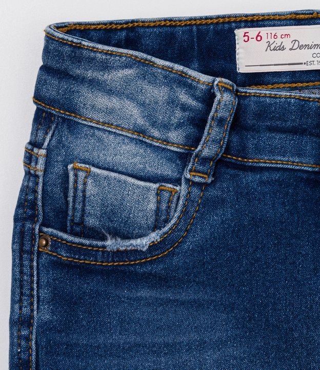 Pantalón Infantil en Jeans Básica - Talle 5 a 14 años Azul 3