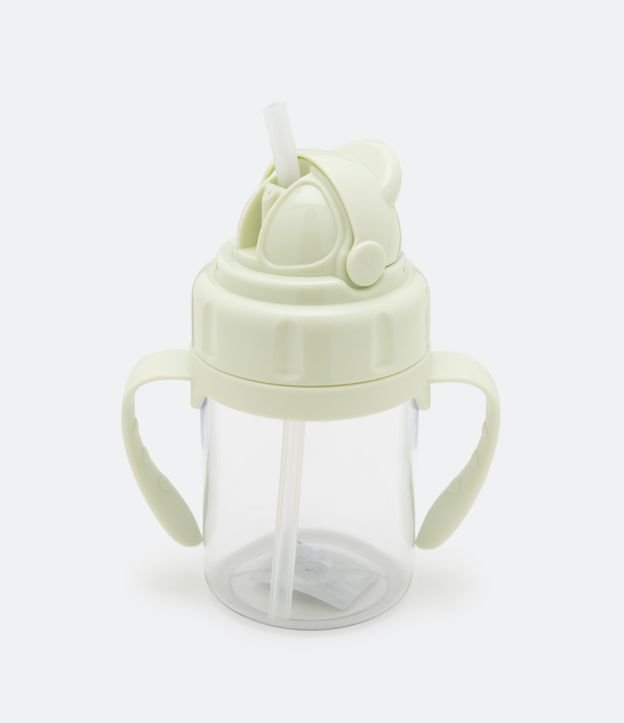 Botella Infantil con Pajita y Correa Capacidad 250ml Verde 3