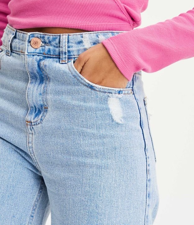 Calça wide leg jeans - puídos - Rafa Store Varejo