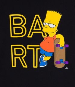 Camiseta Infantil com Estampa de Bart Simpson - Tam 1 a 14 anos