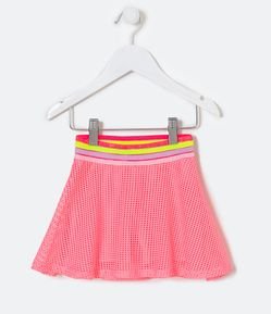 Saia Infantil em Tela com Elástico Colorido - Tam 1 a 5 anos