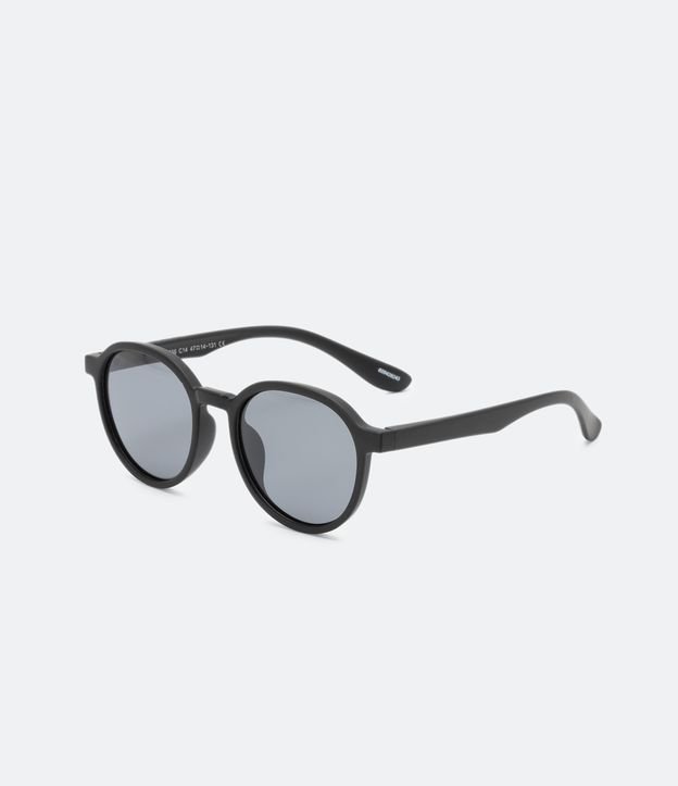 Óculos de Sol Infantil Redondo Circular Flexível Fosco com Lente UV Polarizada