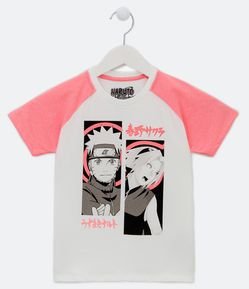 Blusa Infantil com Mangas Neon e Estampa do Naruto - Tam 5 a 14 anos