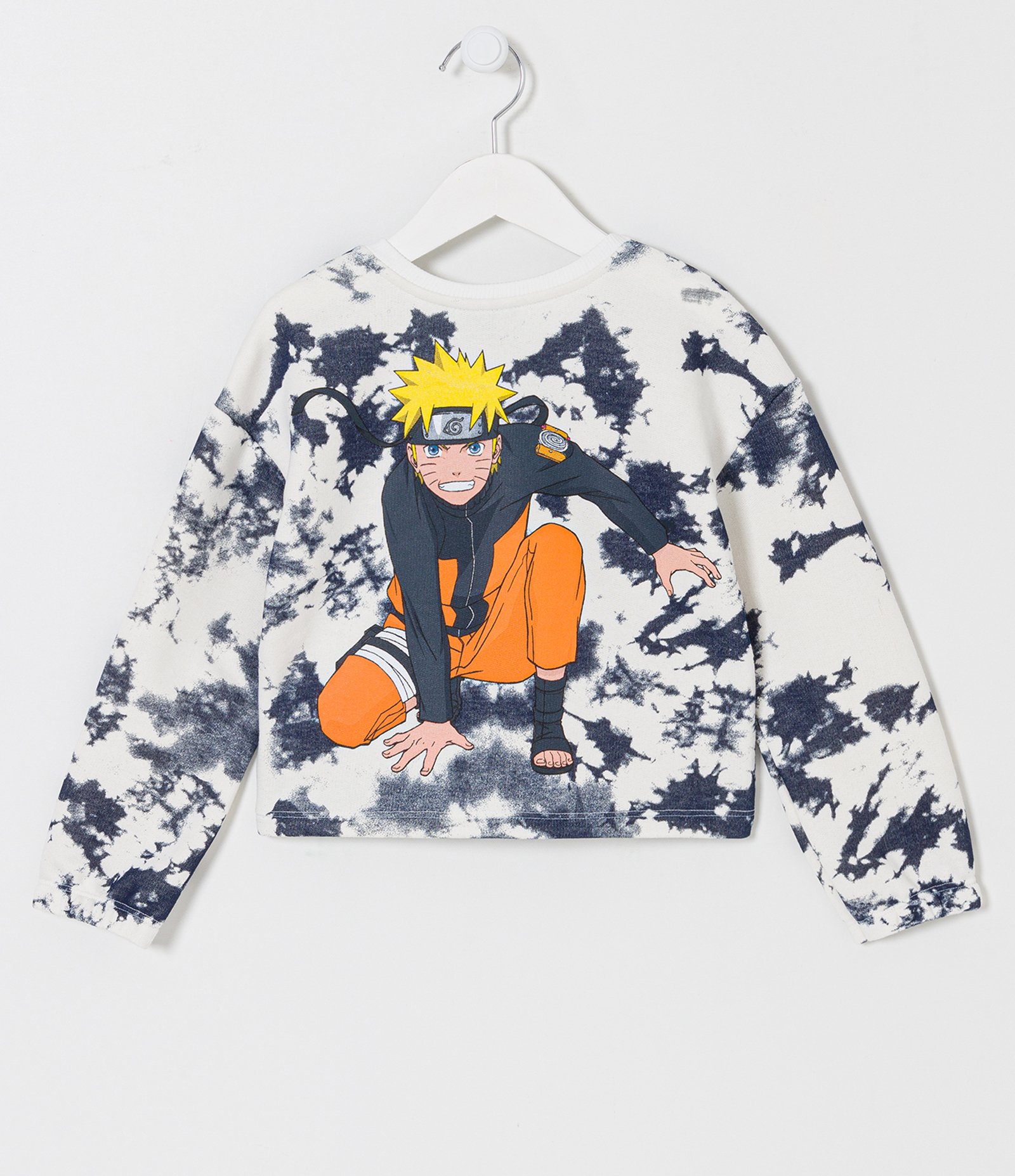 Blusão Cropped Infantil com Estampa do Naruto - Tam 5 a 14 anos Bege 2