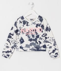 Blusão Cropped Infantil com Estampa do Naruto - Tam 5 a 14 anos