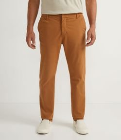 Calça Sarja Slim com Cós Elástico