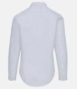 Camisa Slim em Algodão Maquinetado com Manga Longa