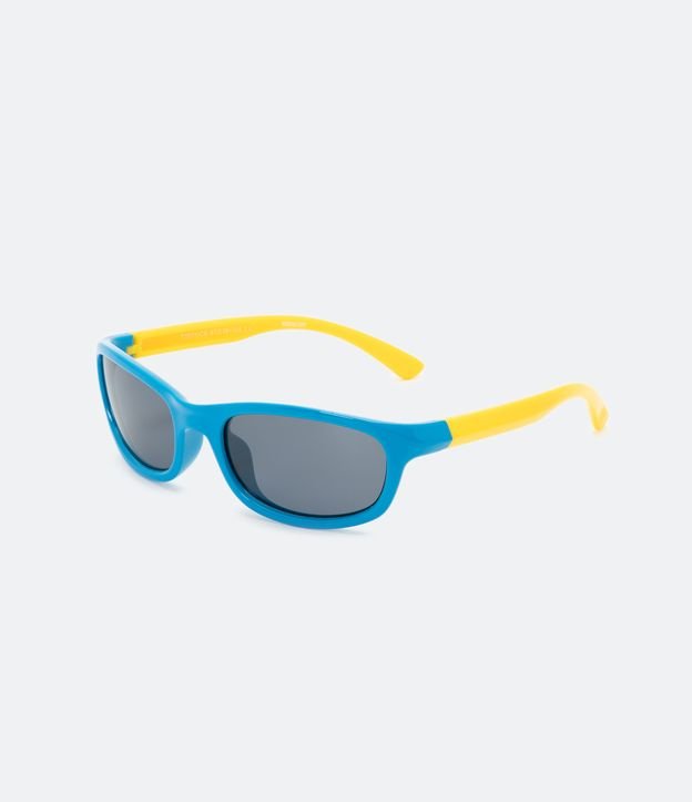 Óculos de Sol Infantil Quadrado Flexível com Lente UV Polarizada