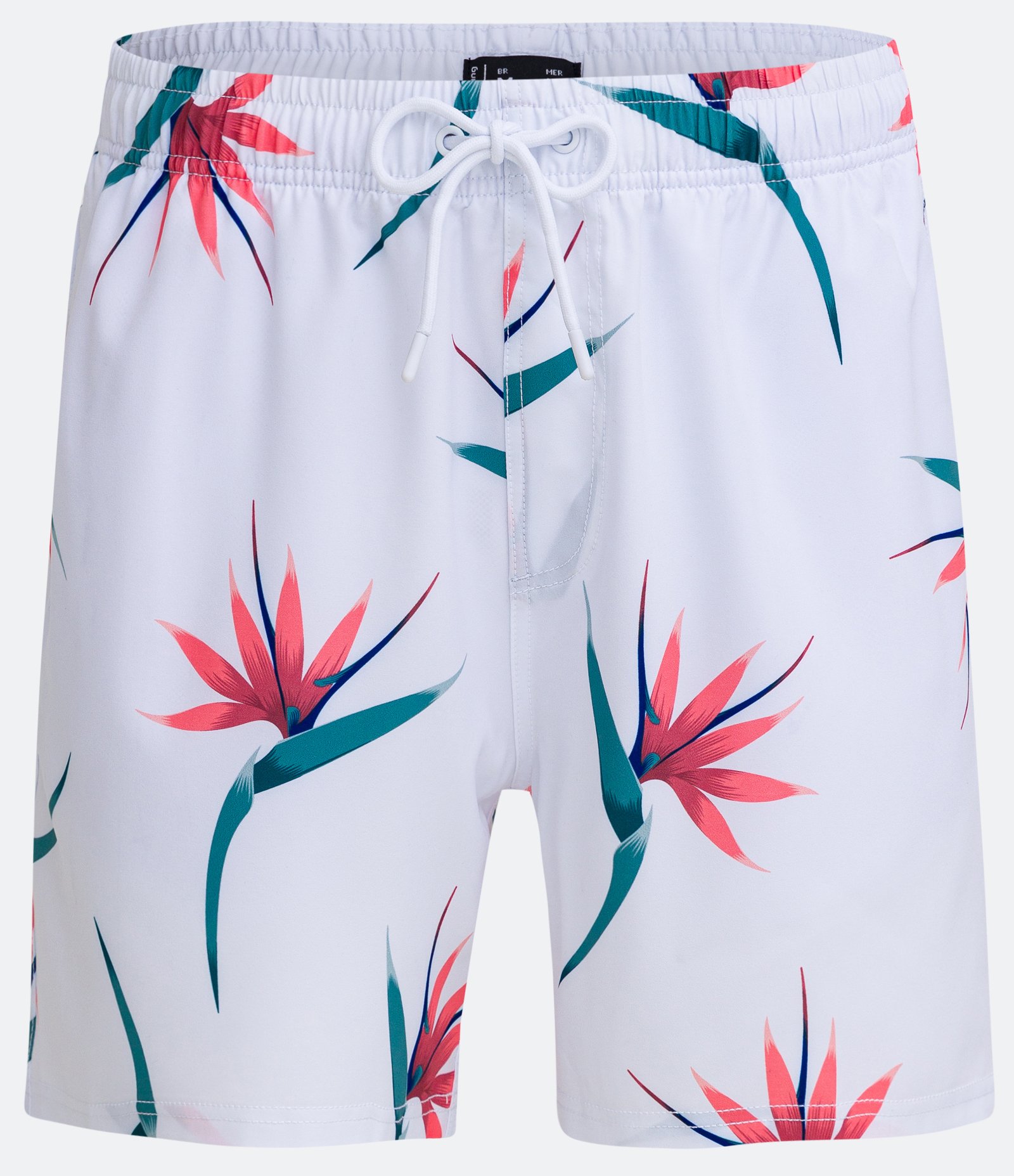 Bermuda com Cós Elástico e Estampa Floral Branco 6