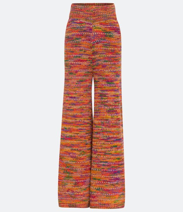 Pantalón Pantalona de Punto a Rayas Naranja 7