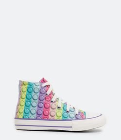 Tênis Abotinado Infantil Cano Médio com Estampa Popit