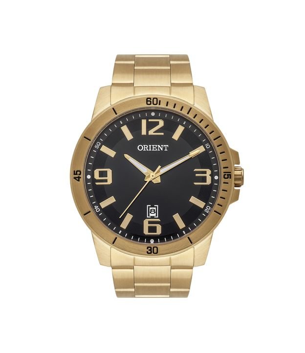 Relógio Orient com Pulseira em Aço Dourado e Caixa em Aço MGSS1234-P2KX Dourado 1
