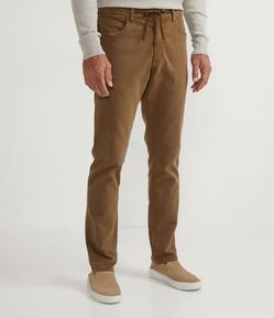 Pantalón Comfort en Sarga con Cintura Elástico