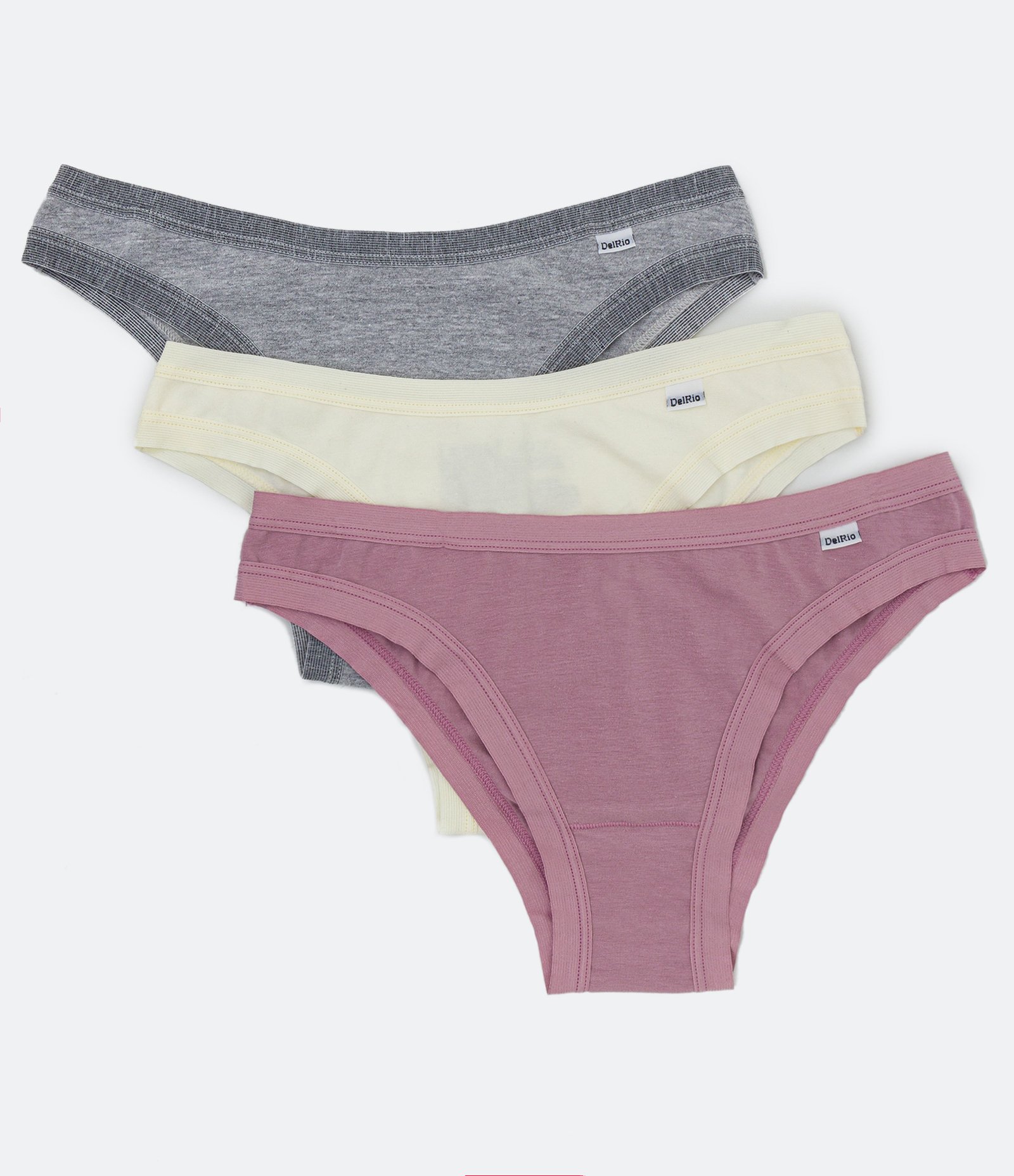 Kit 03 Calcinhas Biquíni em Cotton DelRio 1