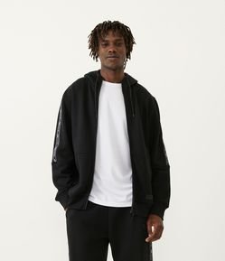 Blusão Esportivo em Moletom com Estampa em Lettering