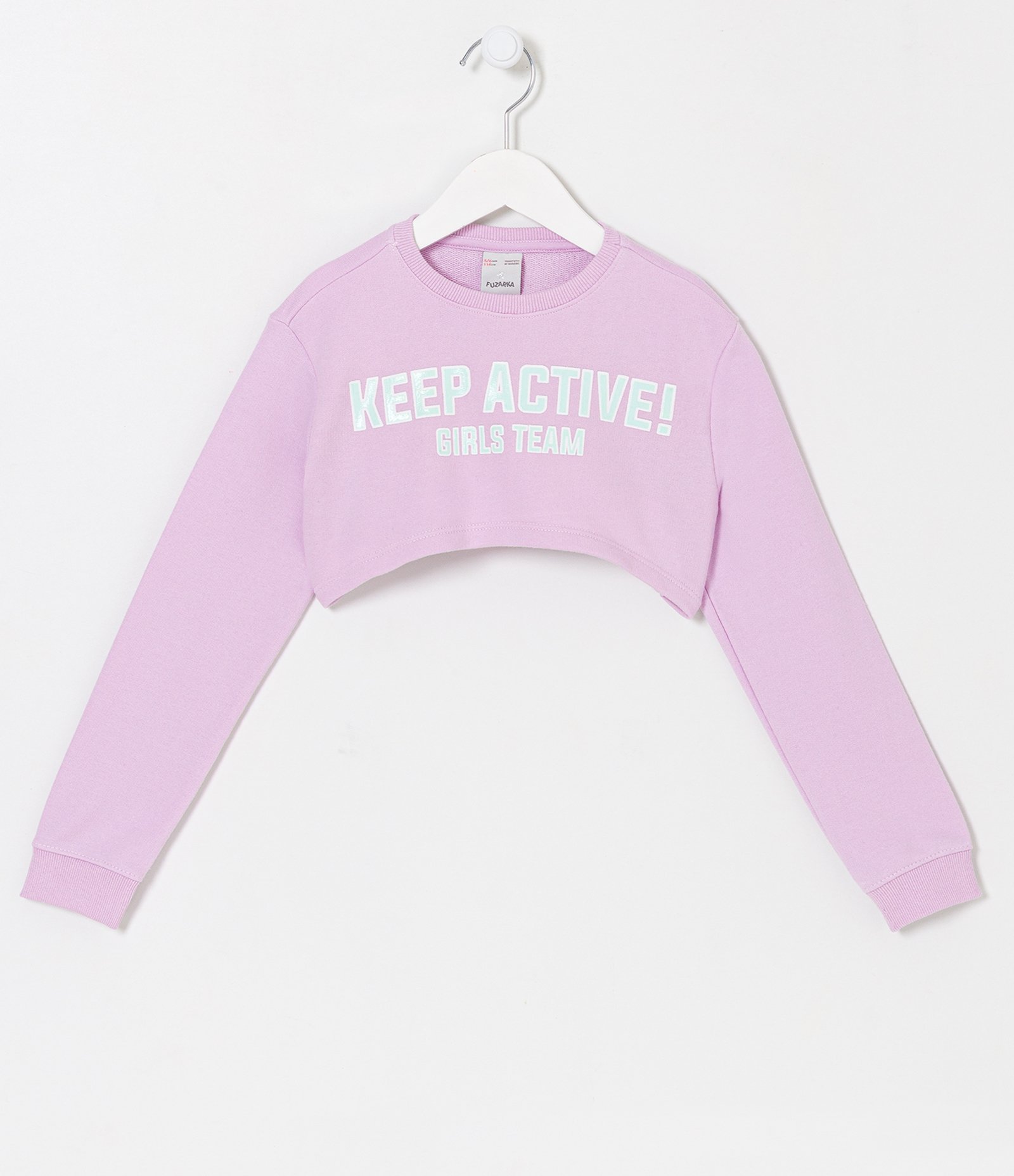 Blusão Infantil com Lettering Keep Active e Regata por Baixo - Tam 5 a 14 Anos Rosa 5