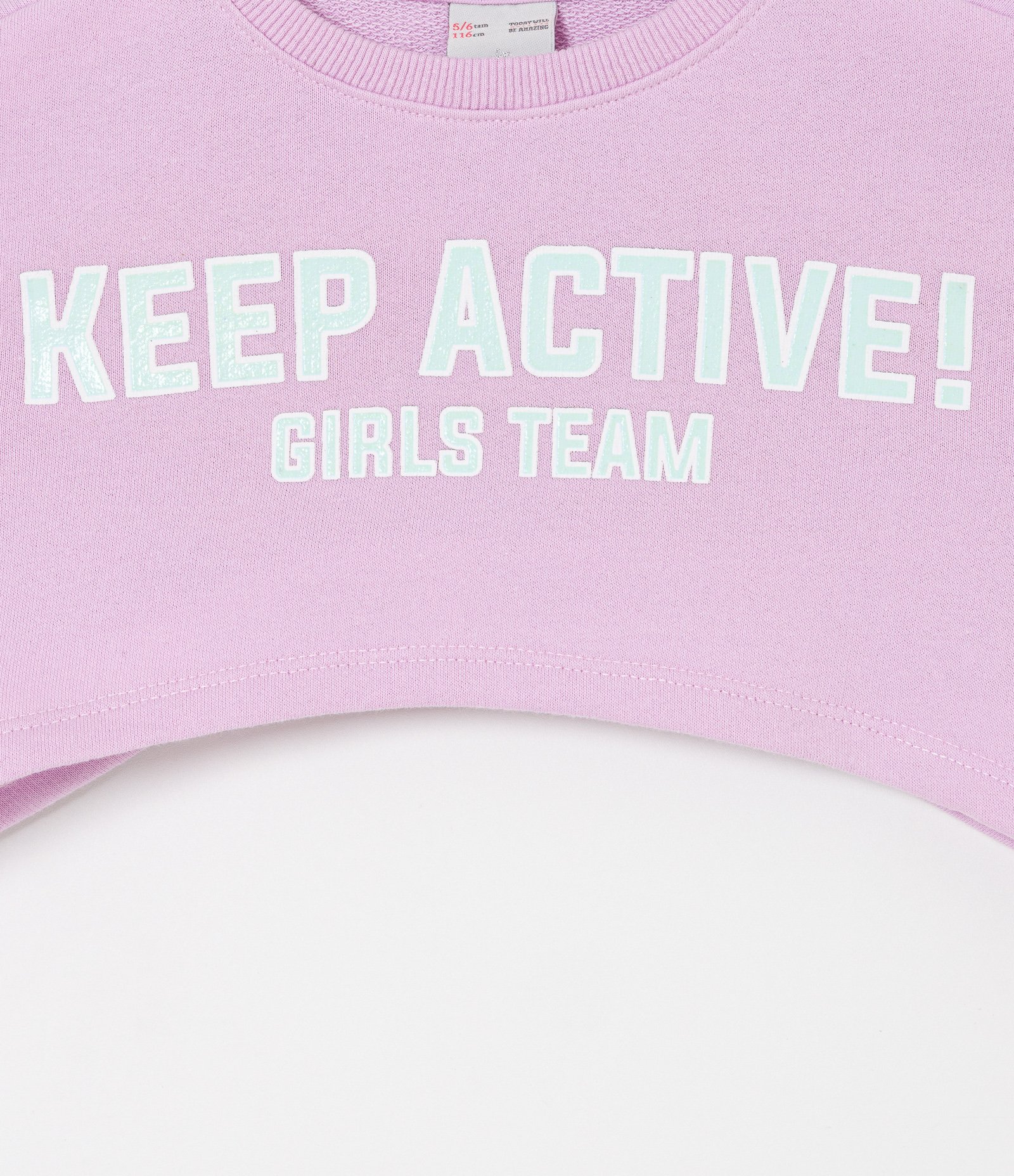 Blusão Infantil com Lettering Keep Active e Regata por Baixo - Tam 5 a 14 Anos Rosa 6