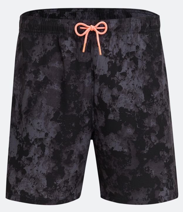 Bermuda con Short de Compresión con Estampado Abstracto Negro 7