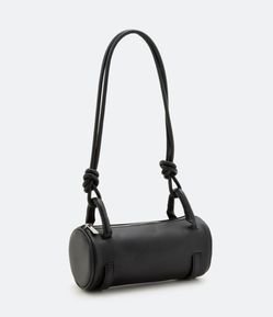 Bolsa Shoulder Baguete Cilíndrica com Nó na Alça