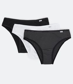 Kit 03 Calcinhas Biquíni em Microfibra DelRio