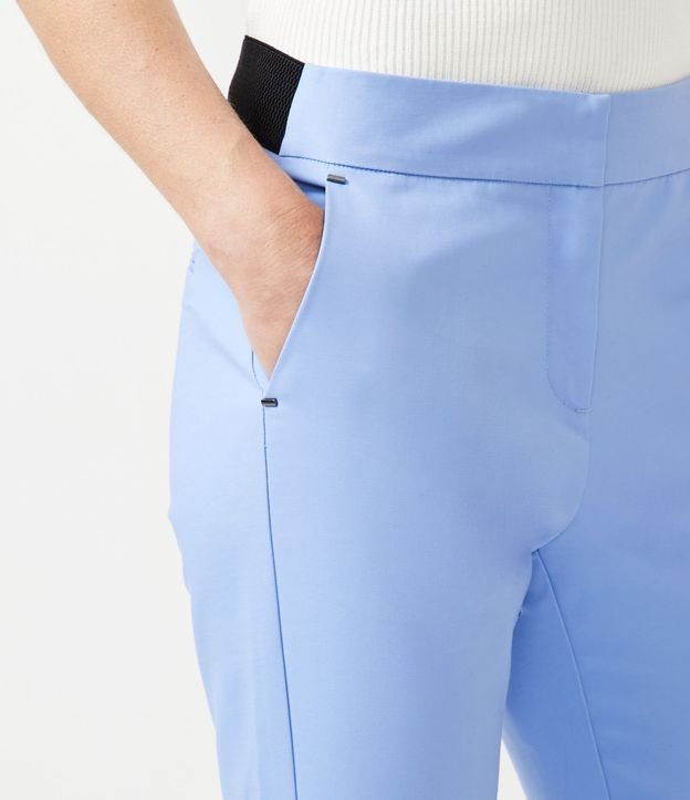 Pantalón Sastrería con Bolsillos Detanteros Sin Estampa Azul 4