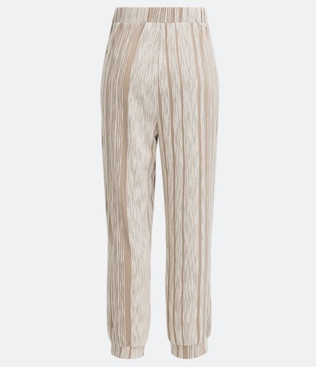 Pantalón Jogger en Flame con Cintura Diferenciado Beige 6