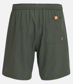 Bermuda de Banho com Cós Elástico e Bolsos