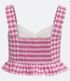 Imagem miniatura do produto Blusa Musculosa Cropped en Lino de Cuadros Pied-de-Poule Rosado 8