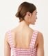 Imagem miniatura do produto Blusa Musculosa Cropped en Lino de Cuadros Pied-de-Poule Rosado 6