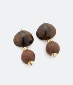 Maxi Brinco em Acrílico com Base de Madeira