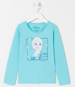 Blusa Infantil com Estampa Elsa Frozen - Tam 1 a 14 anos