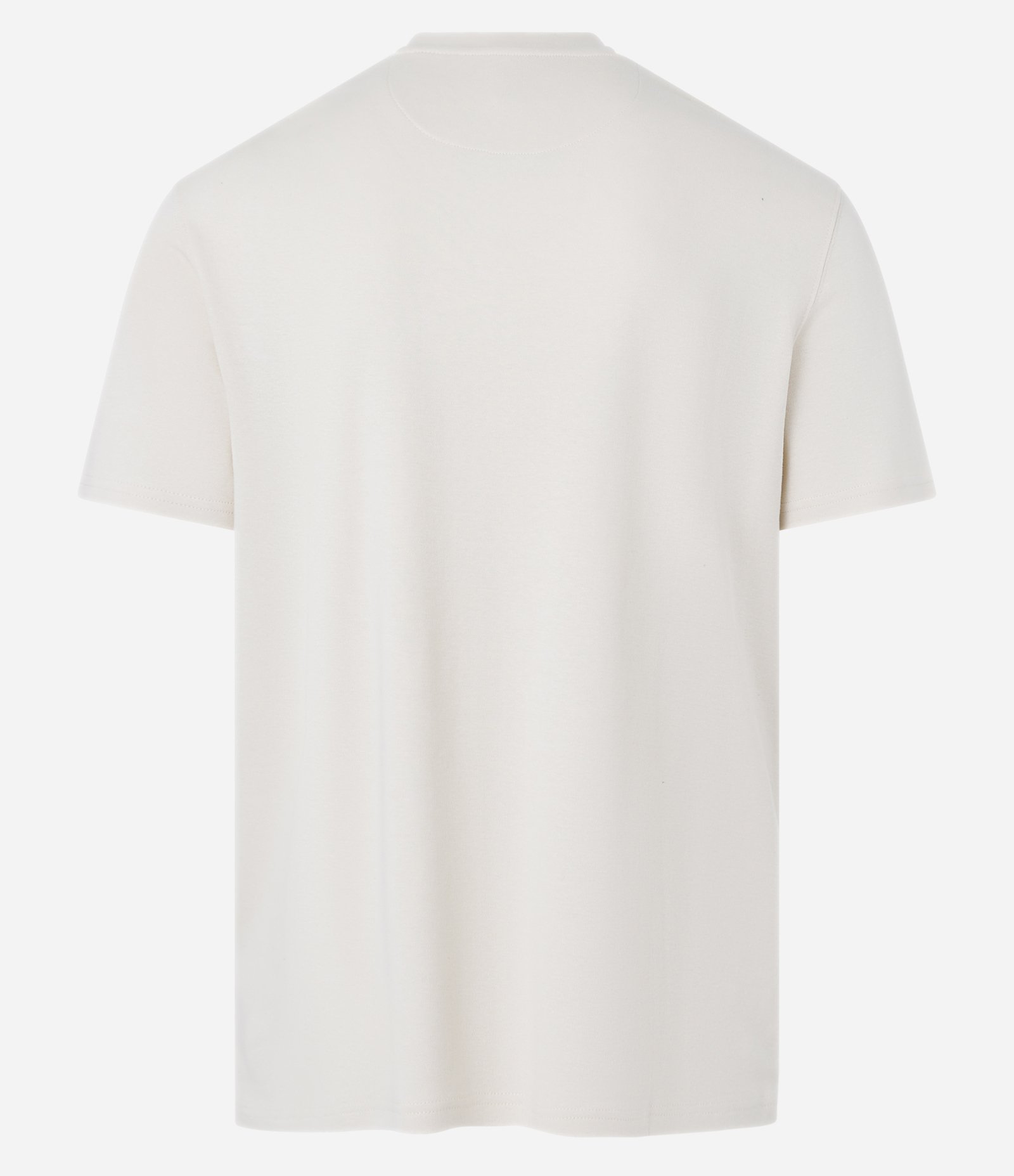 Camiseta Regular em Algodão com Gola Redonda Bege 7