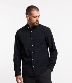 Camisa Comfort em Algodão com Estampa Xadrez