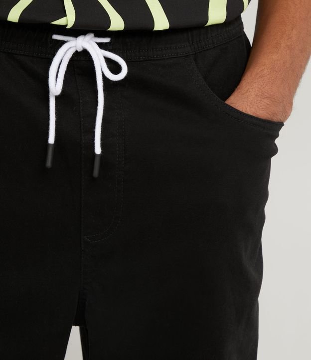Pantalón Jogger en Jeans con Cintura Elástica Negro 3