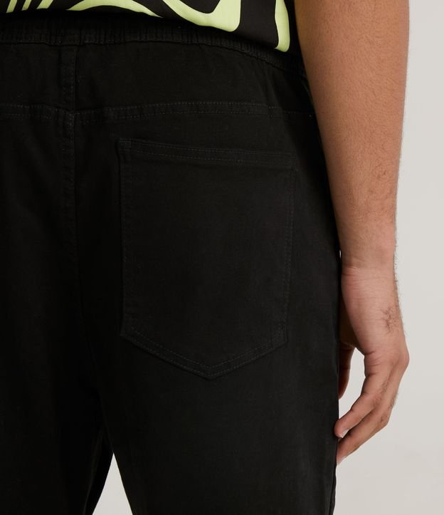 Pantalón Jogger en Jeans con Cintura Elástica Negro 4