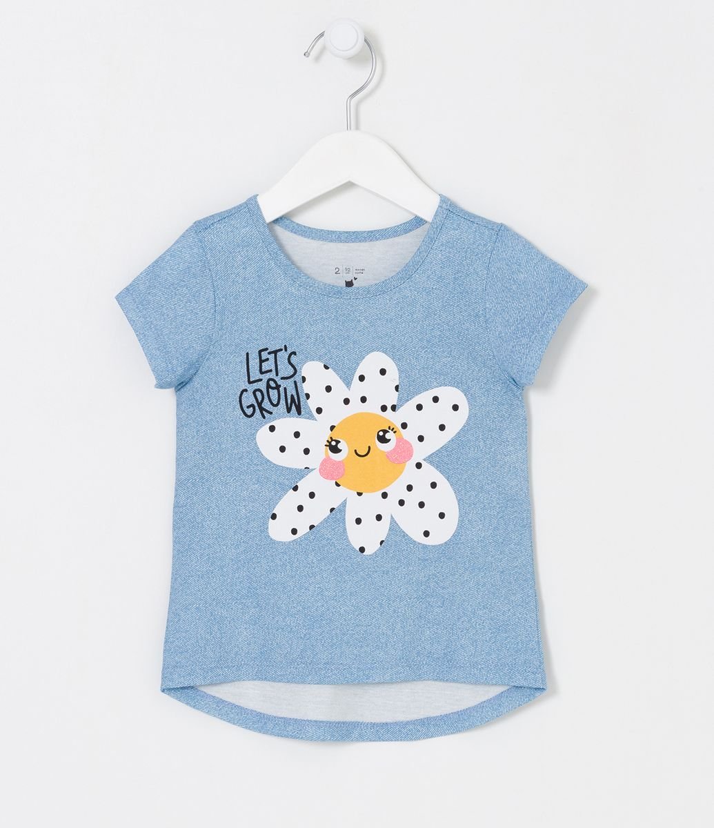 blusa com estampa de margarida