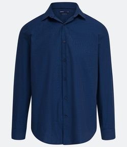 Camisa Comfort em Algodão com Textura Fio a Fio