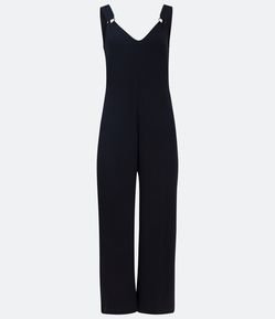 Macacão Pantacourt em Viscose com Alça Diferenciada