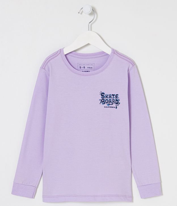 Camiseta Infantil com Estampa SkateBoard - Tam 5 a 14 anos