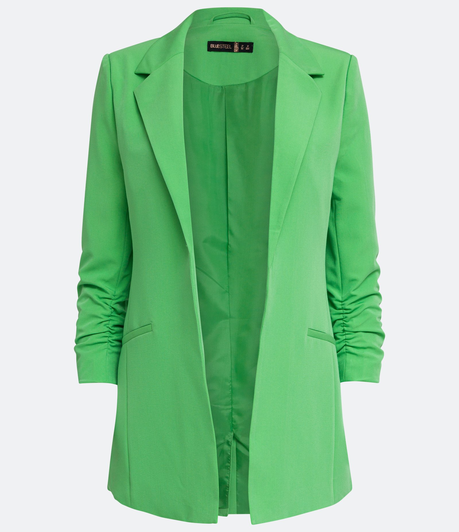 Blazer Alfaiataria Alongado em Crepe com Franzidos nos Punhos 6