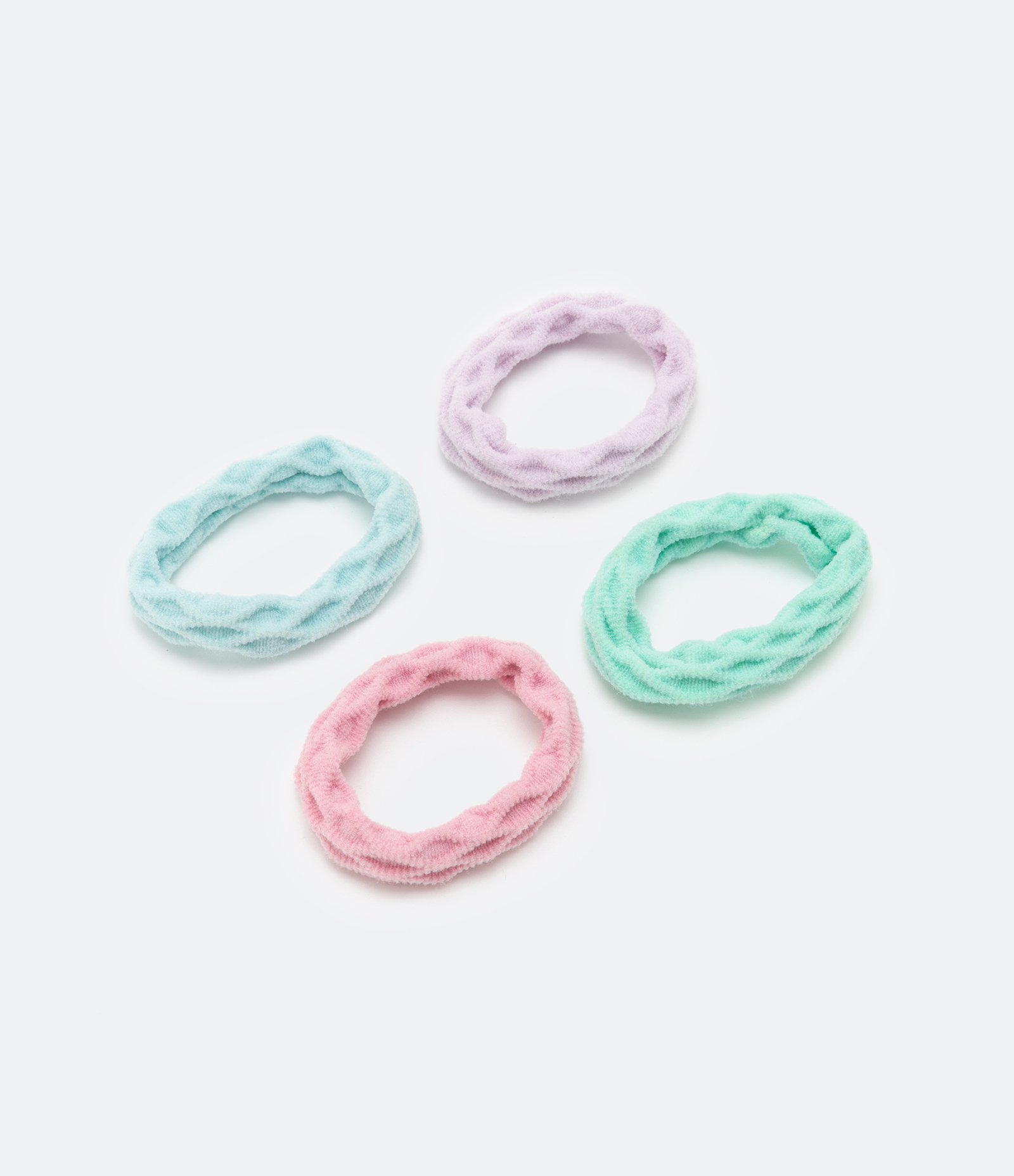 Kit 04 Borrachinhas de Cabelo Grossas Candy Color Multicores 2