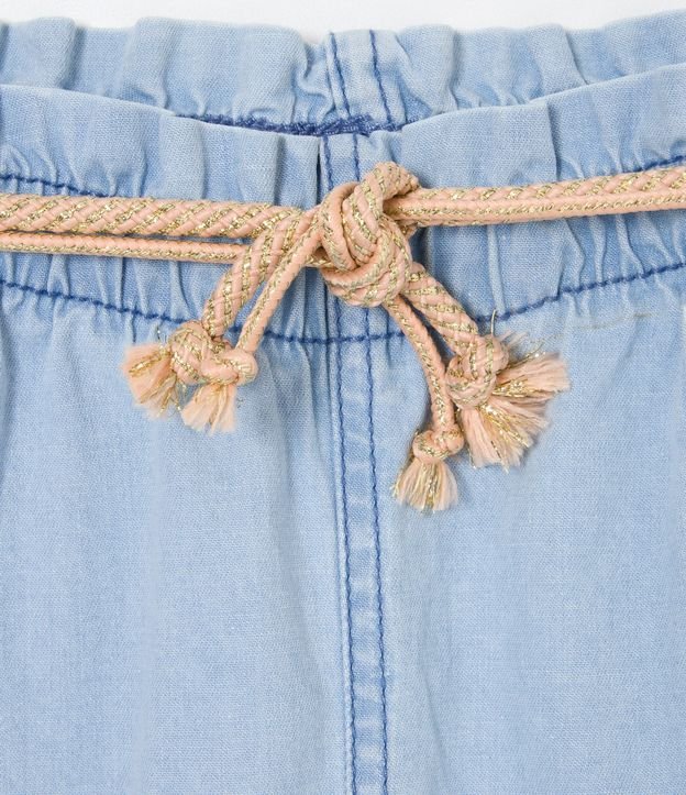 Pantalón Clochard Infantil en Jeans con Cordón - Talle 1 a 5 años Azul 3