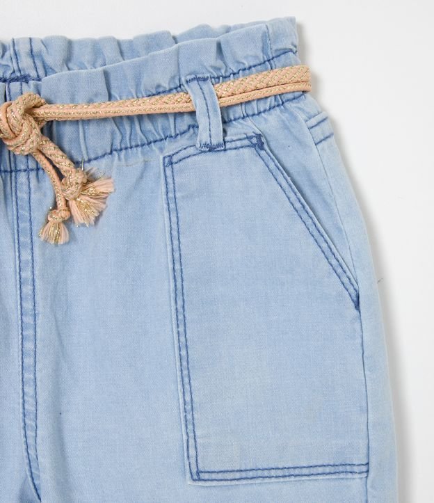 Pantalón Clochard Infantil en Jeans con Cordón - Talle 1 a 5 años Azul 4
