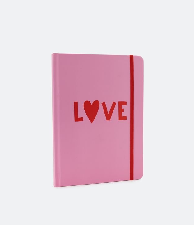 Caderno Papel com Estampa em Lettering "Love"