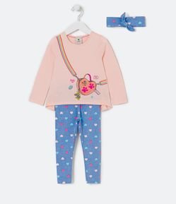 Conjunto Infantil Estampa de Bolsinha - Tam  1 a 5 Anos