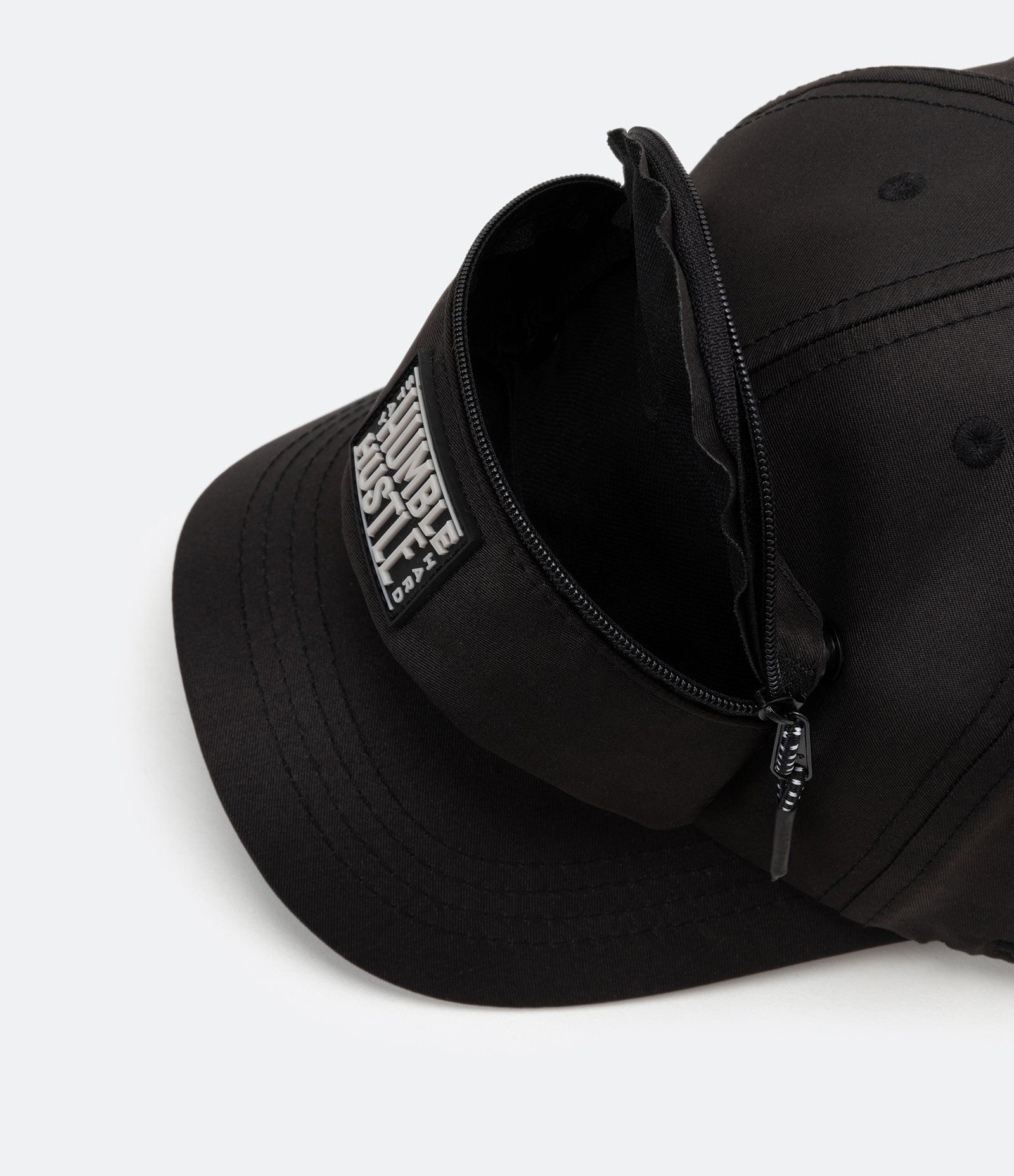Boné Aba Curva com Pochete Removível Preto 3