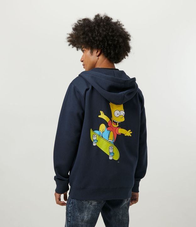 Blusão Moletom com Estampa do Bart Simpson Azul 2