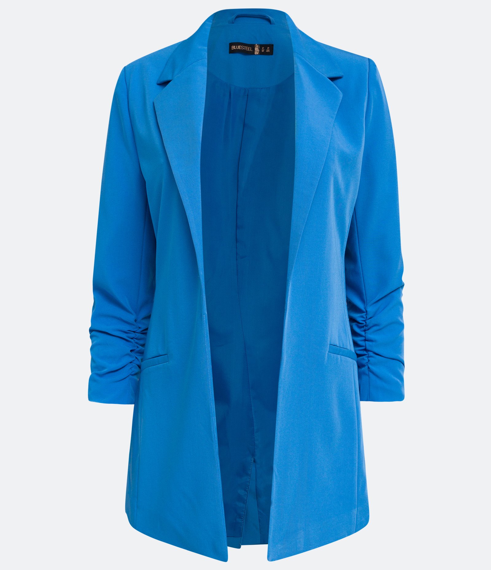 Blazer Alfaiataria Alongado em Crepe com Franzidos nos Punhos 7