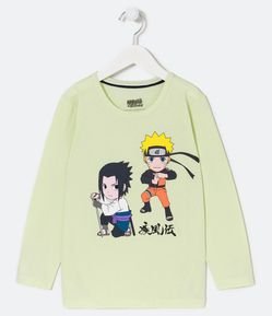 Camiseta Infantil com Estampa do Naruto e Chibi - Tam 1 a 14 anos